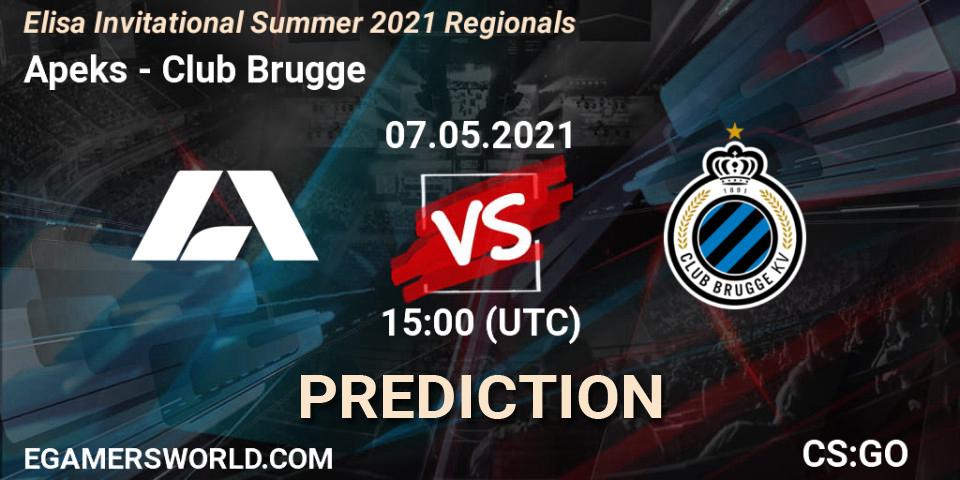 Apeks vs Club Brugge: Betting TIp, Match Prediction. 07.05.2021 at 15:00. Counter-Strike (CS2), Elisa Invitational Summer 2021 Regionals
