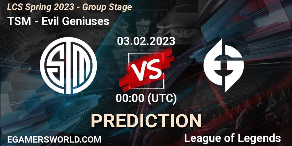 TSM vs Evil Geniuses: Betting TIp, Match Prediction. 03.02.23. LoL, LCS Spring 2023 - Group Stage