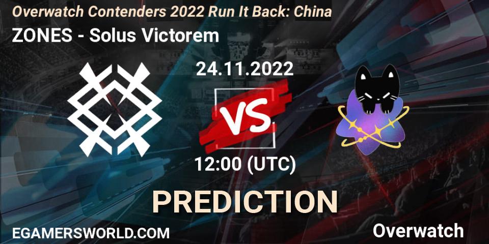 ZONES vs Solus Victorem: Betting TIp, Match Prediction. 24.11.22. Overwatch, Overwatch Contenders 2022 Run It Back: China