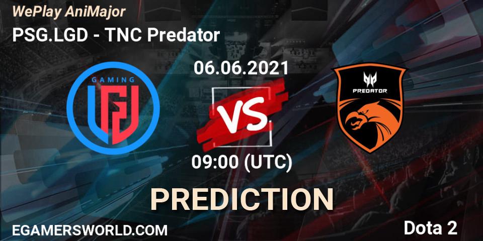 PSG.LGD vs TNC Predator: Betting TIp, Match Prediction. 06.06.21. Dota 2, WePlay AniMajor 2021