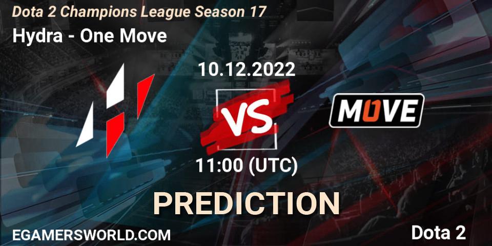 Hydra vs One Move: Betting TIp, Match Prediction. 10.12.22. Dota 2, Dota 2 Champions League Season 17