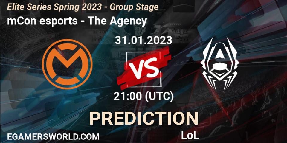 mCon esports vs The Agency: Betting TIp, Match Prediction. 31.01.23. LoL, Elite Series Spring 2023 - Group Stage