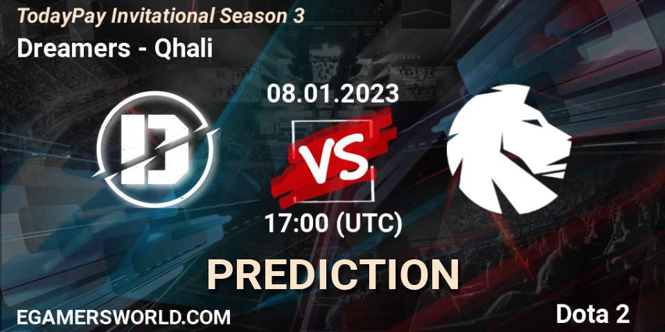 Dreamers vs Qhali: Betting TIp, Match Prediction. 08.01.23. Dota 2, TodayPay Invitational Season 3
