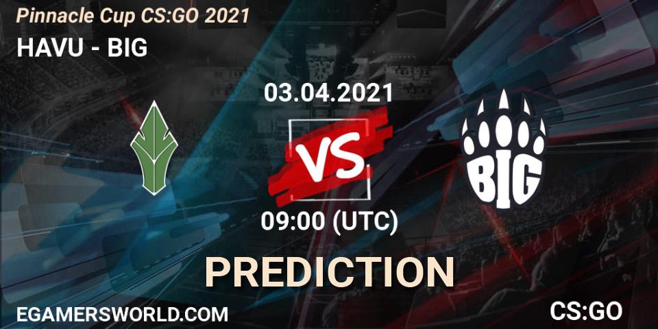 HAVU vs BIG: Betting TIp, Match Prediction. 03.04.2021 at 12:00. Counter-Strike (CS2), Pinnacle Cup #1