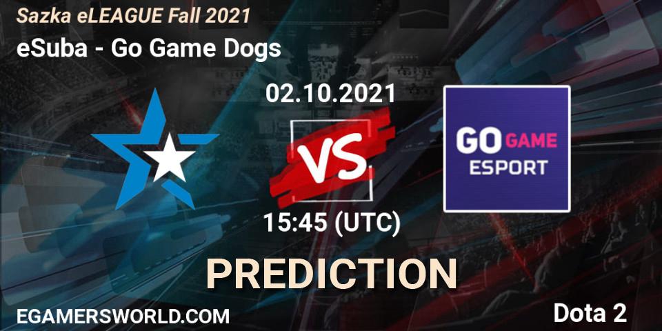 eSuba vs Go Game Dogs: Betting TIp, Match Prediction. 02.10.21. Dota 2, Sazka eLEAGUE Fall 2021