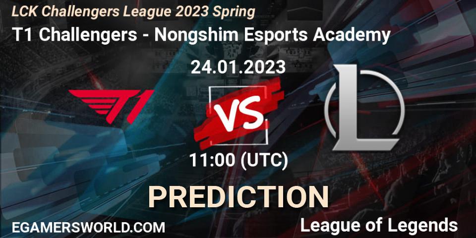 T1 Challengers vs Nongshim Esports Academy: Betting TIp, Match Prediction. 24.01.2023 at 11:00. LoL, LCK Challengers League 2023 Spring