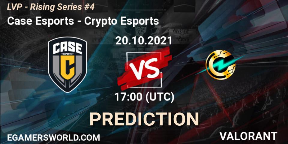 Case Esports vs Crypto Esports: Betting TIp, Match Prediction. 20.10.2021 at 17:20. VALORANT, LVP - Rising Series #4