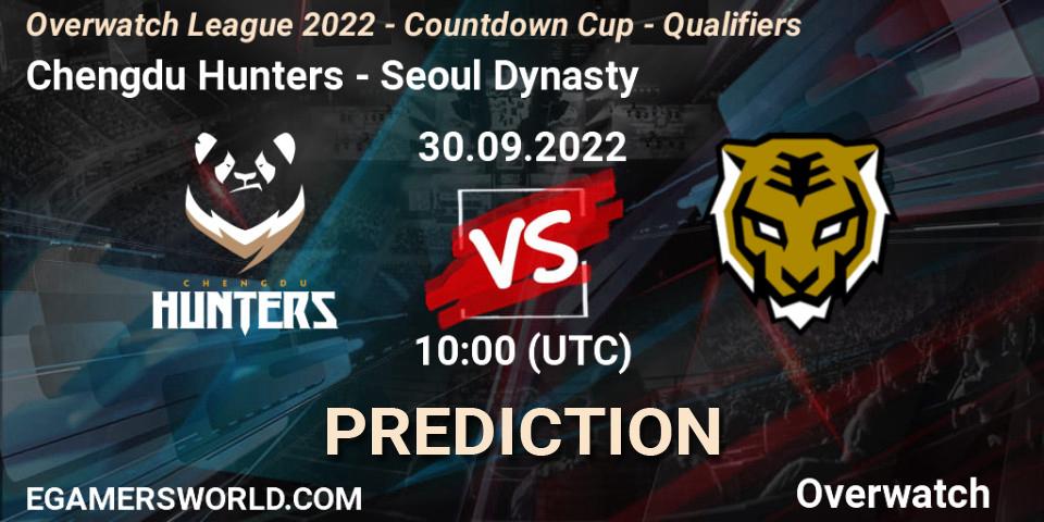 Chengdu Hunters vs Seoul Dynasty: Betting TIp, Match Prediction. 30.09.22. Overwatch, Overwatch League 2022 - Countdown Cup - Qualifiers