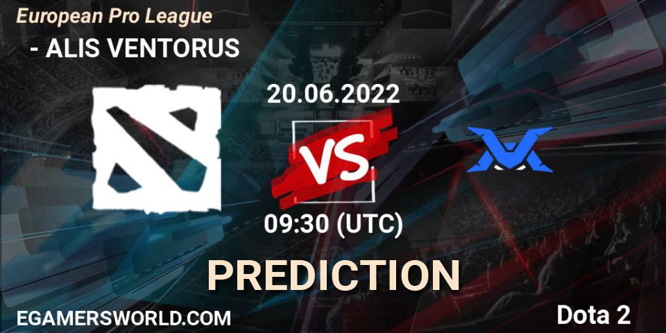  ФЕРЗИ vs ALIS VENTORUS: Betting TIp, Match Prediction. 20.06.2022 at 09:32. Dota 2, European Pro League