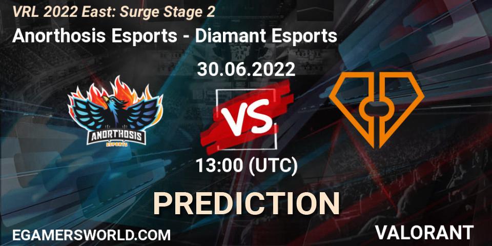 Anorthosis Esports vs Diamant Esports: Betting TIp, Match Prediction. 01.07.22. VALORANT, VRL 2022 East: Surge Stage 2