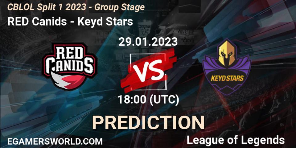 RED Canids vs Keyd Stars: Betting TIp, Match Prediction. 29.01.23. LoL, CBLOL Split 1 2023 - Group Stage