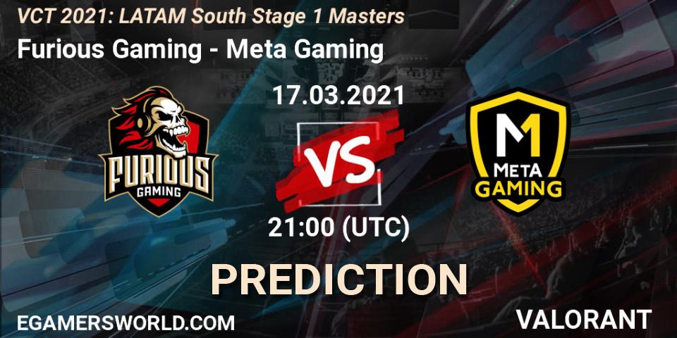 Furious Gaming vs Meta Gaming: Betting TIp, Match Prediction. 17.03.2021 at 21:00. VALORANT, VCT 2021: LATAM South Stage 1 Masters