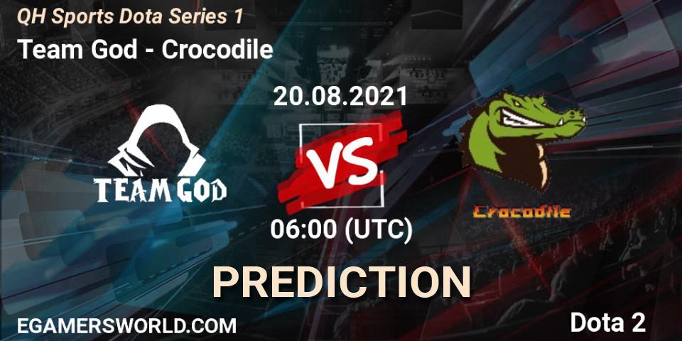 Team God vs Crocodile: Betting TIp, Match Prediction. 20.08.2021 at 08:52. Dota 2, QH Sports Dota Series 1