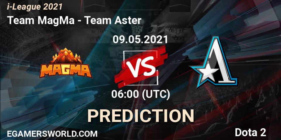 Team MagMa vs Team Aster: Betting TIp, Match Prediction. 09.05.2021 at 05:58. Dota 2, i-League 2021 Season 1