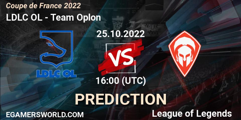LDLC OL vs Team Oplon: Betting TIp, Match Prediction. 25.10.22. LoL, Coupe de France 2022