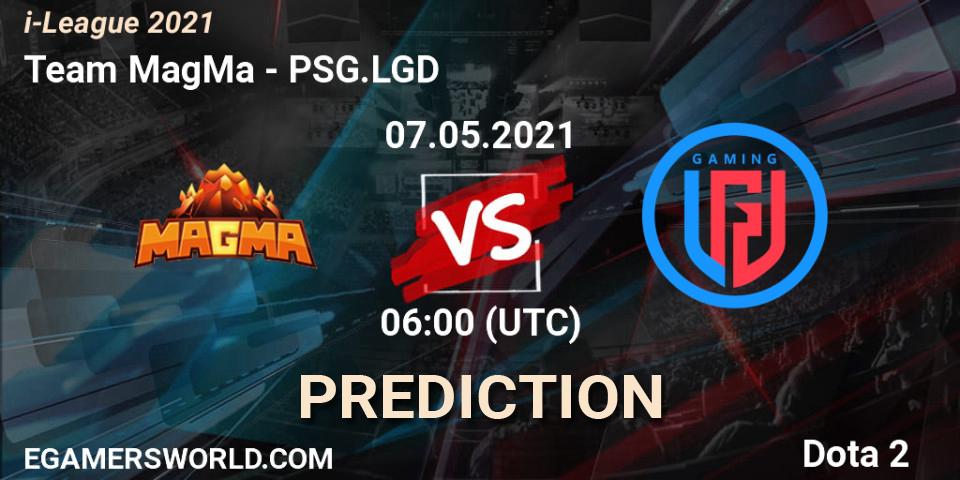 Team MagMa vs PSG.LGD: Betting TIp, Match Prediction. 07.05.2021 at 06:01. Dota 2, i-League 2021 Season 1