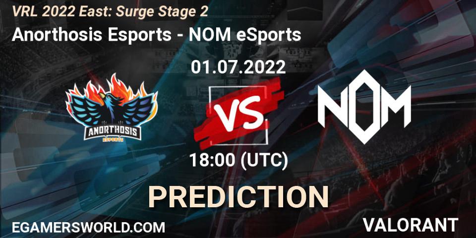 Anorthosis Esports vs NOM eSports: Betting TIp, Match Prediction. 01.07.22. VALORANT, VRL 2022 East: Surge Stage 2