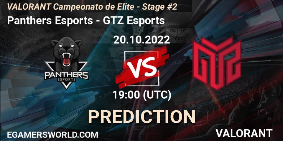 Panthers Esports vs GTZ Esports: Betting TIp, Match Prediction. 20.10.2022 at 19:00. VALORANT, VALORANT Campeonato de Elite - Stage #2