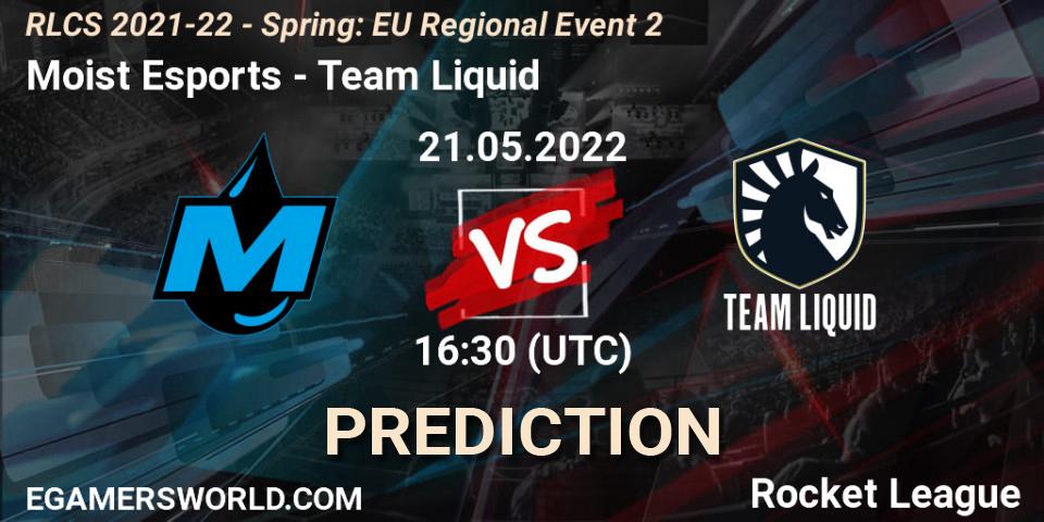 Moist Esports vs Team Liquid: Betting TIp, Match Prediction. 21.05.2022 at 16:30. Rocket League, RLCS 2021-22 - Spring: EU Regional Event 2