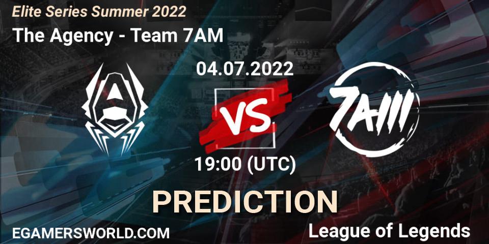 The Agency vs Team 7AM: Betting TIp, Match Prediction. 04.07.2022 at 19:00. LoL, Elite Series Summer 2022