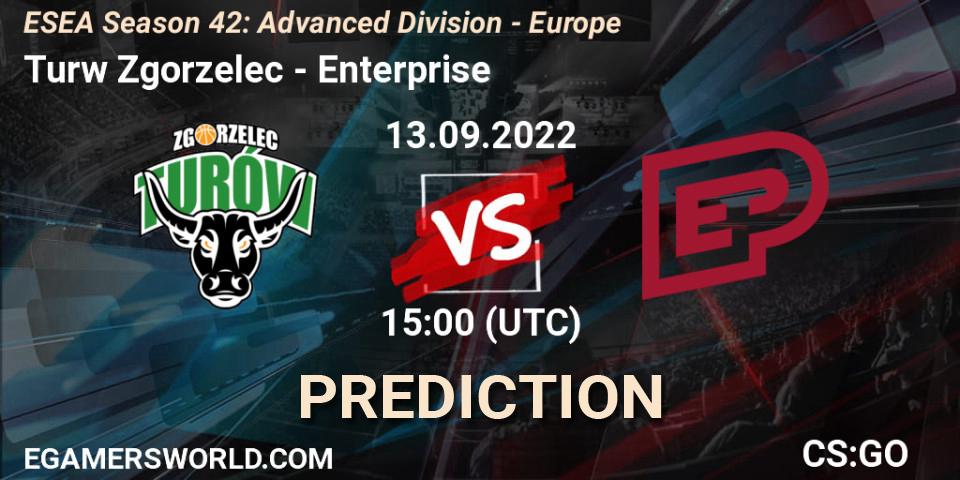Turów Zgorzelec vs Enterprise: Betting TIp, Match Prediction. 13.09.22. CS2 (CS:GO), ESEA Season 42: Advanced Division - Europe