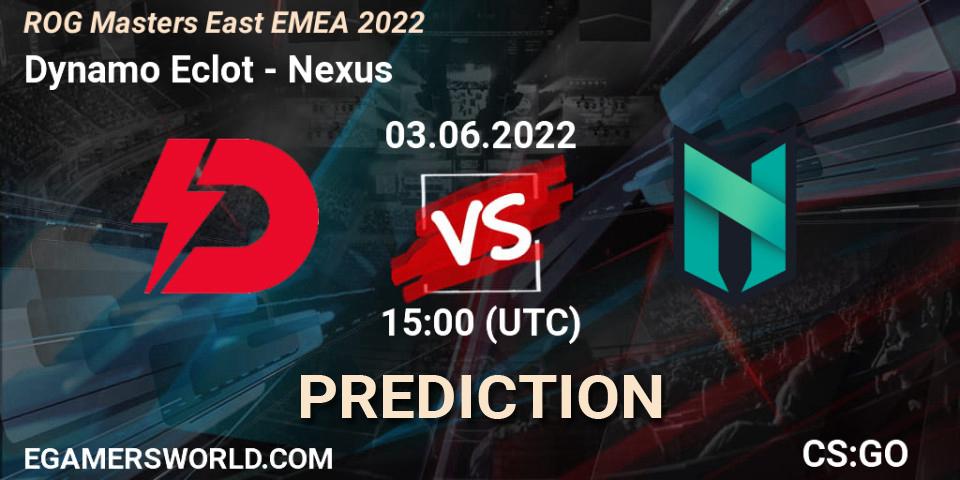 Dynamo Eclot vs Nexus: Betting TIp, Match Prediction. 03.06.22. CS2 (CS:GO), ROG Masters East EMEA 2022