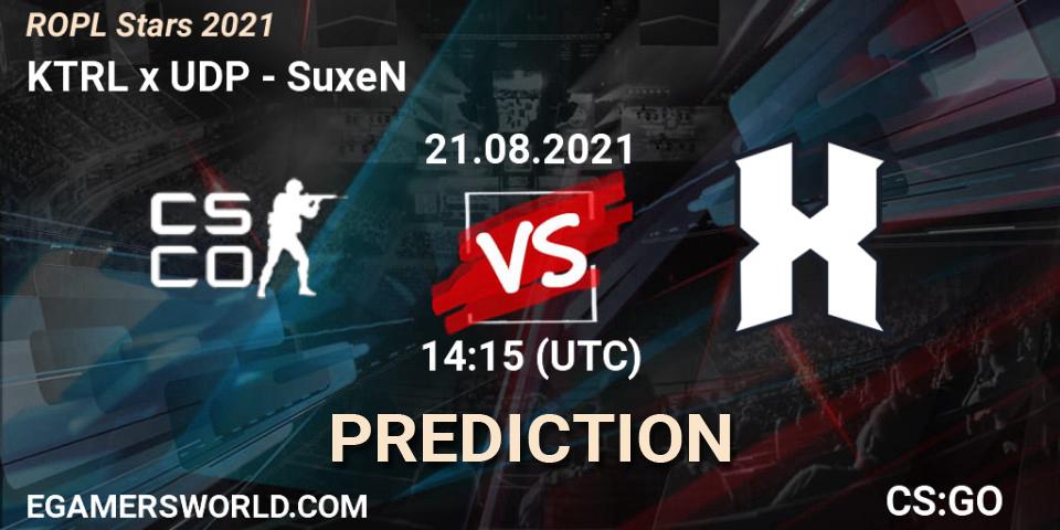KTRL Knights vs SuxeN: Betting TIp, Match Prediction. 21.08.2021 at 15:30. Counter-Strike (CS2), ROPL Stars 2021