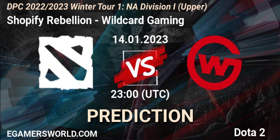 Shopify Rebellion vs Wildcard Gaming: Betting TIp, Match Prediction. 14.01.23. Dota 2, DPC 2022/2023 Winter Tour 1: NA Division I (Upper)