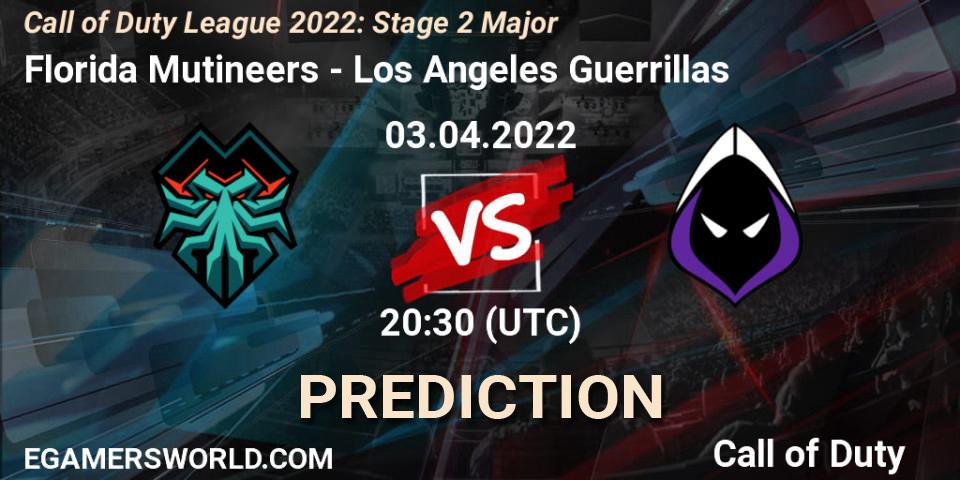Florida Mutineers vs Los Angeles Guerrillas: Betting TIp, Match Prediction. 03.04.2022 at 20:30. Call of Duty, Call of Duty League 2022: Stage 2 Major