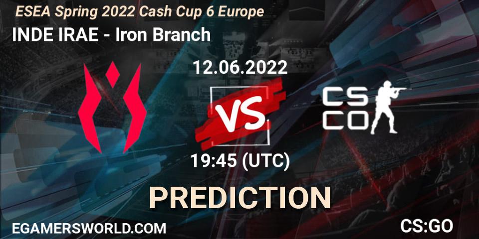 INDE IRAE vs Iron Branch: Betting TIp, Match Prediction. 12.06.2022 at 19:45. Counter-Strike (CS2), ESEA Cash Cup: Europe - Spring 2022 #6