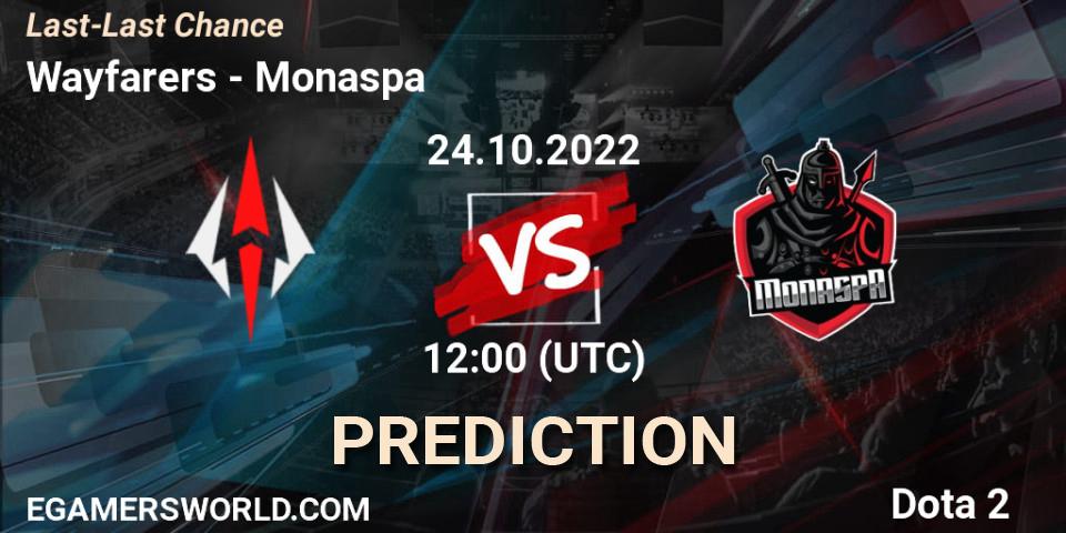 Wayfarers vs Monaspa: Betting TIp, Match Prediction. 25.10.2022 at 12:00. Dota 2, Last-Last Chance