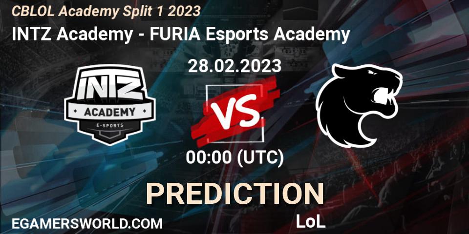 INTZ Academy vs FURIA Esports Academy: Betting TIp, Match Prediction. 28.02.2023 at 00:00. LoL, CBLOL Academy Split 1 2023