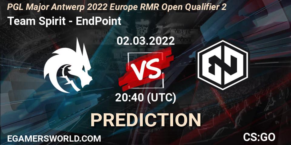 Team Spirit vs EndPoint: Betting TIp, Match Prediction. 02.03.22. CS2 (CS:GO), PGL Major Antwerp 2022 Europe RMR Open Qualifier 2