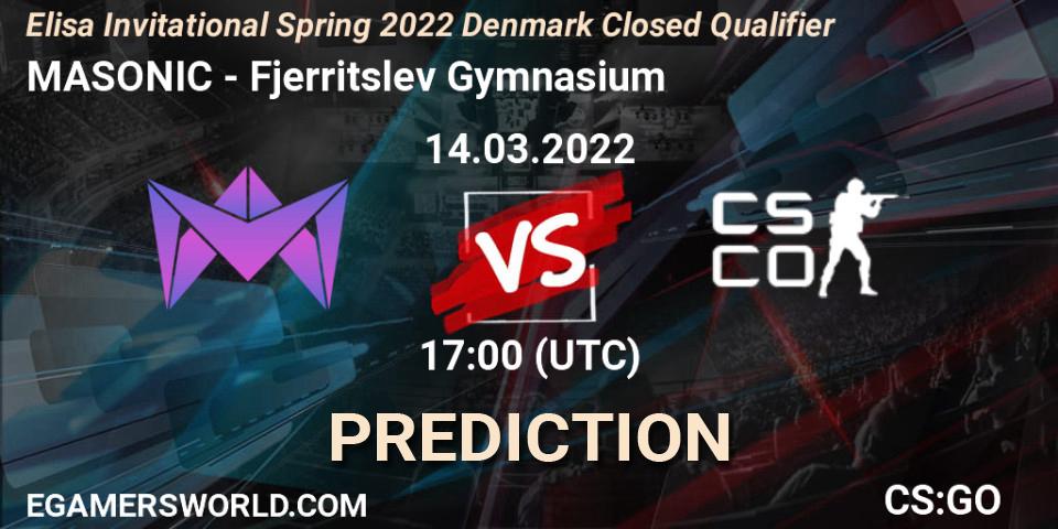 MASONIC vs Fjerritslev Gymnasium: Betting TIp, Match Prediction. 14.03.22. CS2 (CS:GO), Elisa Invitational Spring 2022 Denmark Closed Qualifier