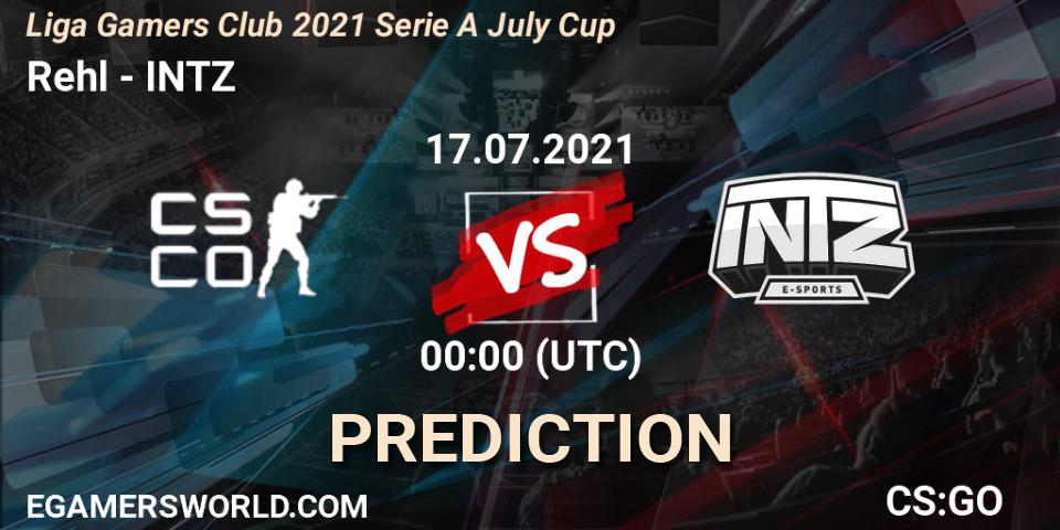 Rehl Esports vs INTZ: Betting TIp, Match Prediction. 16.07.2021 at 21:00. Counter-Strike (CS2), Liga Gamers Club 2021 Serie A July Cup