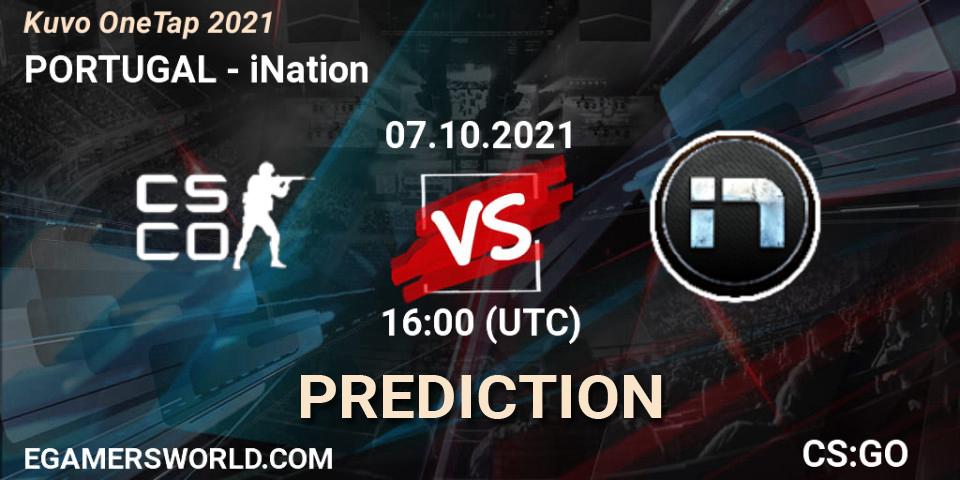 PORTUGAL vs iNation: Betting TIp, Match Prediction. 07.10.2021 at 16:00. Counter-Strike (CS2), Kuvo OneTap 2021