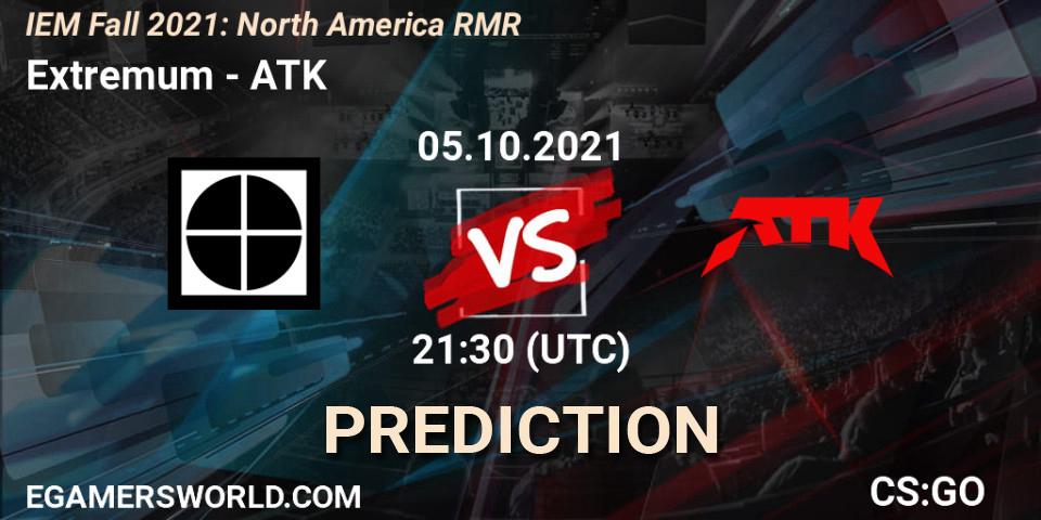 Extremum vs ATK: Betting TIp, Match Prediction. 05.10.21. CS2 (CS:GO), IEM Fall 2021: North America RMR