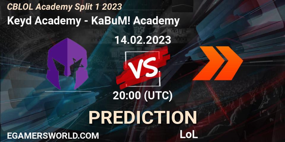 Keyd Academy vs KaBuM! Academy: Betting TIp, Match Prediction. 14.02.2023 at 20:00. LoL, CBLOL Academy Split 1 2023