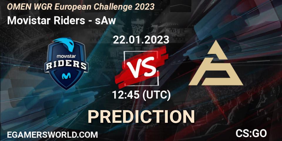 Movistar Riders vs sAw: Betting TIp, Match Prediction. 22.01.23. CS2 (CS:GO), OMEN WGR European Challenge 2023