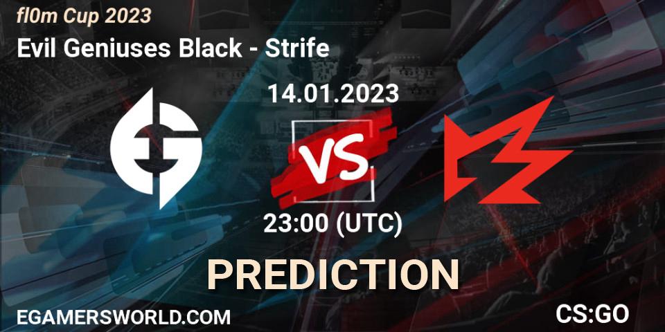 Evil Geniuses Black vs Strife: Betting TIp, Match Prediction. 14.01.23. CS2 (CS:GO), fl0m Cup 2023