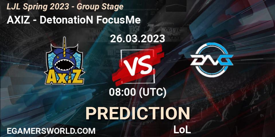 AXIZ vs DetonatioN FocusMe: Betting TIp, Match Prediction. 26.03.23. LoL, LJL Spring 2023 - Group Stage