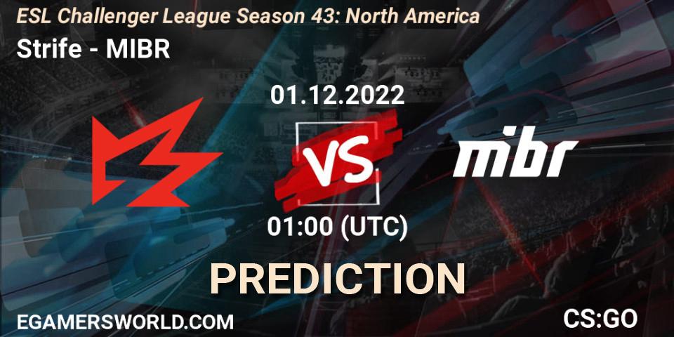 Strife vs MIBR: Betting TIp, Match Prediction. 01.12.22. CS2 (CS:GO), ESL Challenger League Season 43: North America