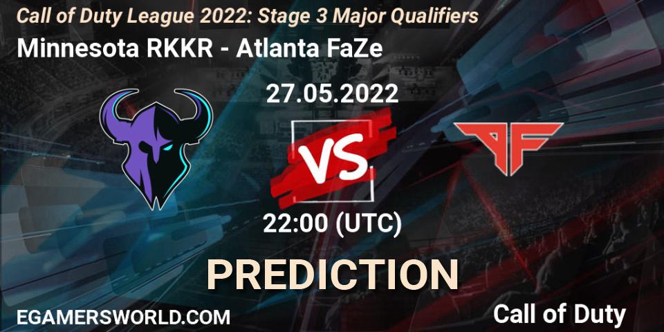 Minnesota RØKKR vs Atlanta FaZe: Betting TIp, Match Prediction. 27.05.2022 at 22:00. Call of Duty, Call of Duty League 2022: Stage 3