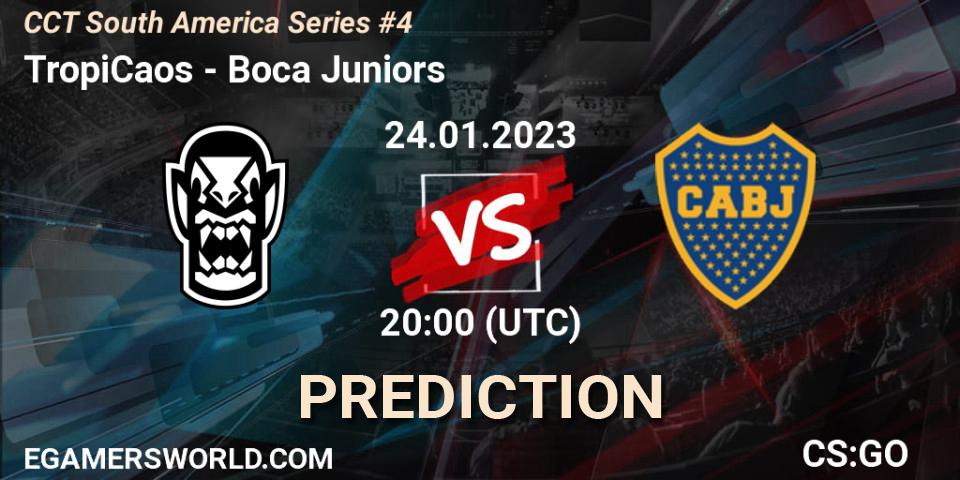 TropiCaos vs Boca Juniors: Betting TIp, Match Prediction. 24.01.2023 at 20:00. Counter-Strike (CS2), CCT South America Series #4
