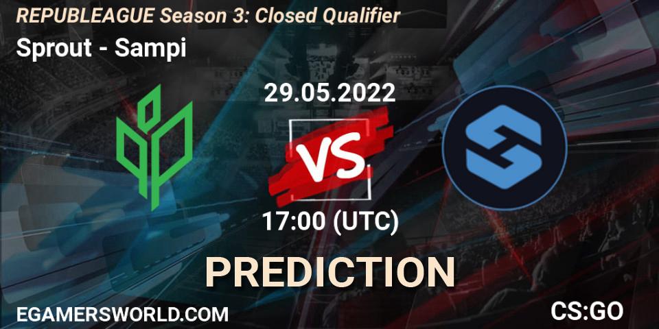 Sprout vs Sampi: Betting TIp, Match Prediction. 29.05.2022 at 17:00. Counter-Strike (CS2), REPUBLEAGUE Season 3: Closed Qualifier