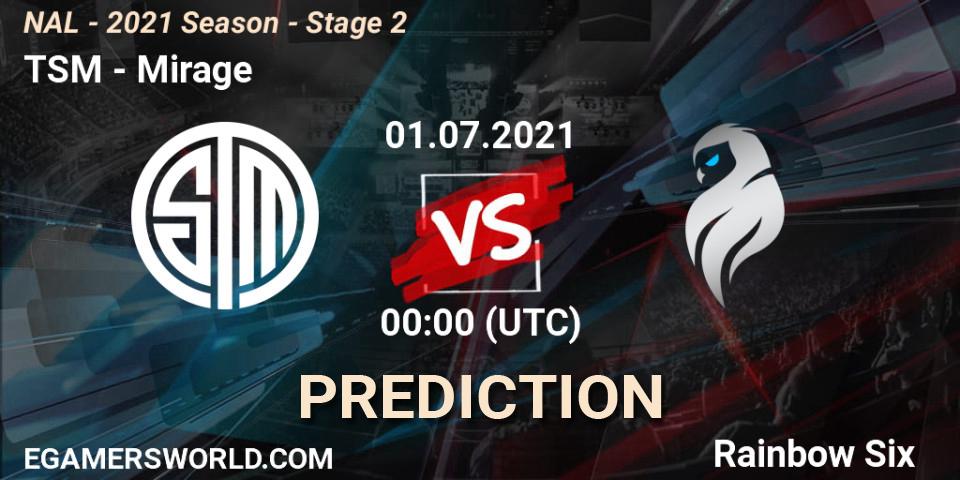 TSM vs Mirage: Betting TIp, Match Prediction. 01.07.21. Rainbow Six, NAL - 2021 Season - Stage 2