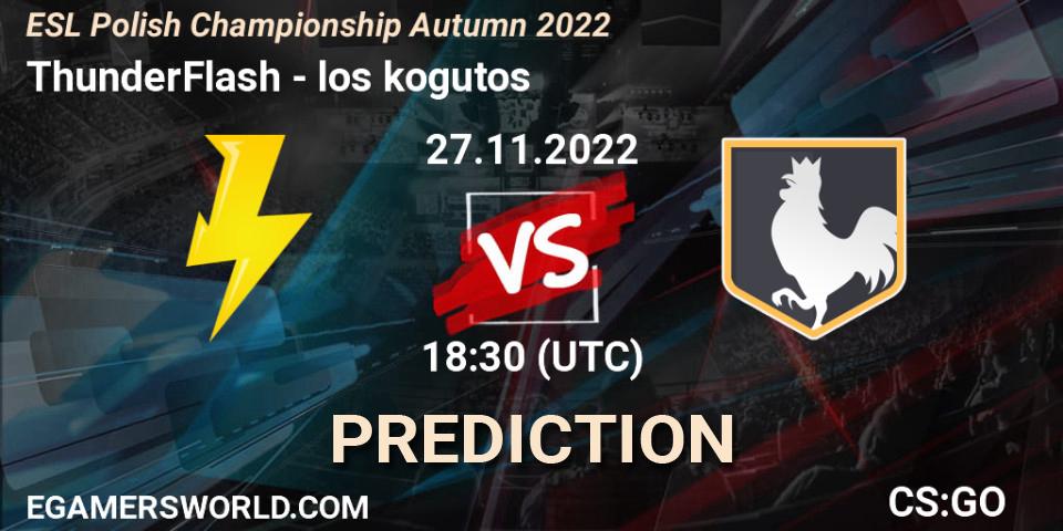 ThunderFlash vs los kogutos: Betting TIp, Match Prediction. 27.11.22. CS2 (CS:GO), ESL Polish Championship Autumn 2022