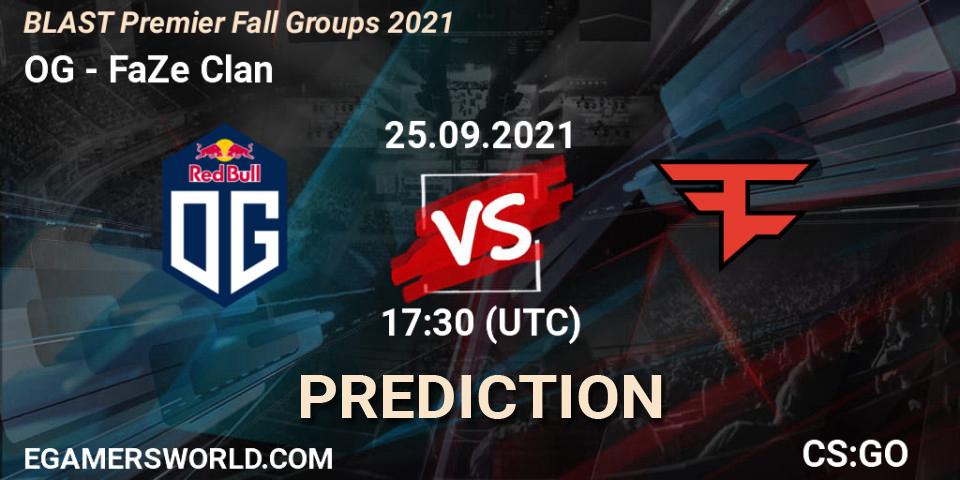 OG vs FaZe Clan: Betting TIp, Match Prediction. 25.09.2021 at 18:30. Counter-Strike (CS2), BLAST Premier Fall Groups 2021