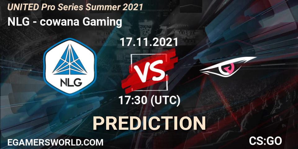 NLG vs cowana Gaming: Betting TIp, Match Prediction. 17.11.2021 at 17:10. Counter-Strike (CS2), UNITED Pro Series Summer 2021