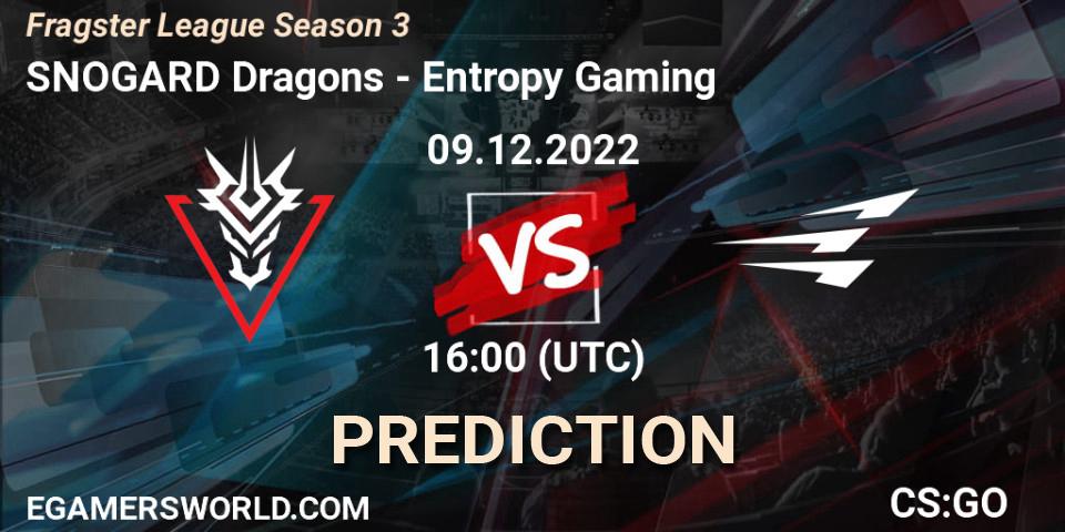 SNOGARD Dragons vs Entropy Gaming: Betting TIp, Match Prediction. 09.12.22. CS2 (CS:GO), Fragster League Season 3